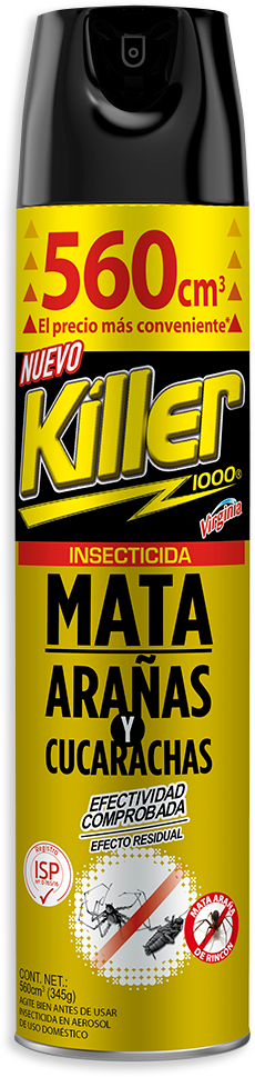 Insecticida Killer Virginia Arañas y Cucarachas 560cc