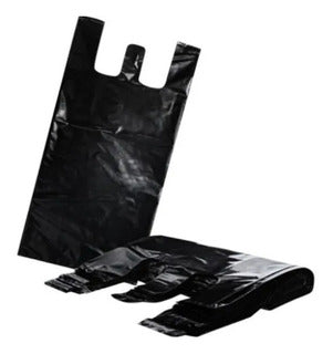 Bolsa camiseta jumbo 50x60cm Negra x 100 unid