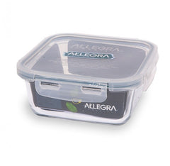Contenedor vidrio hermético rectangular Alegra 420ml