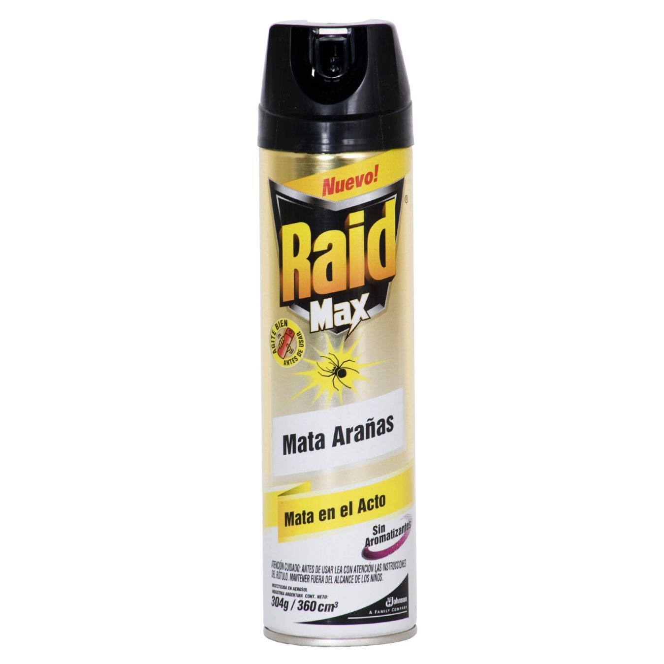 Insecticida Raid mata arañas Spray 360cc