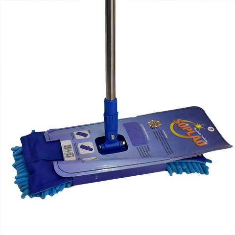Mopa Azul Ultra Absorvente Microfibra con mango acero extensible