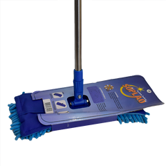 Mopa Azul Ultra Absorvente Microfibra con mango acero extensible