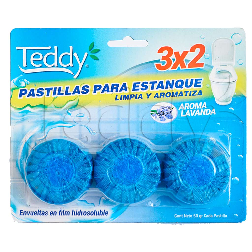 Pastilla Azul para inodoro Teddy  x3