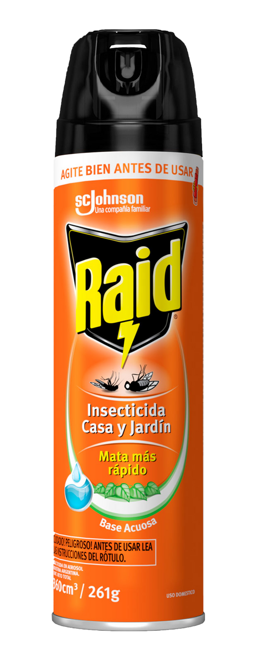 Insecticida Raid Casa y Jardin Spray 360cc